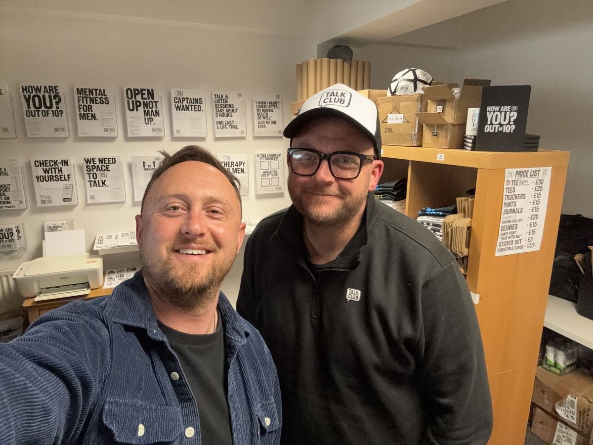 Ollie Collard with Ben from Talk Club